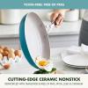imageGreenPan Nova 10 Frying Pan Skillet and 437QT Saut Pan with Lid Oprahs Favorite Things 2024 PFASFree Ceramic Nonstick Induction Suitable Sear Fry Broil Dishwasher ampamp Oven Safe Deep TealDeep Teal