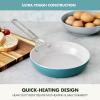 imageGreenPan Nova 8 ampamp 10 2 Piece Frying Pan Skillet Set Oprahs Favorite Things 2024 Induction Suitable PFASFree Nontoxic Ceramic Nonstick Dishwasher ampamp Oven Safe Quick Even Heating CreamDeep Teal