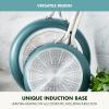 imageGreenPan Nova 8 ampamp 10 2 Piece Frying Pan Skillet Set Oprahs Favorite Things 2024 Induction Suitable PFASFree Nontoxic Ceramic Nonstick Dishwasher ampamp Oven Safe Quick Even Heating CreamDeep Teal