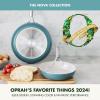 imageGreenPan Nova 8 ampamp 10 2 Piece Frying Pan Skillet Set Oprahs Favorite Things 2024 Induction Suitable PFASFree Nontoxic Ceramic Nonstick Dishwasher ampamp Oven Safe Quick Even Heating CreamDeep Teal