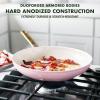 imageGreenPan Reserve Hard Anodized Healthy Ceramic Nonstick 20 cm and 26 cm Frying Pan Skillet Set Gold Handle PFASFree Induction Suitable Oven Safe Blush PinkBlush Pink