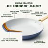 imageGreenPan Reserve Hard Anodized Healthy Ceramic Nonstick 8quot 10quot and 12quot 3 Piece Frying Pan Skillet Set Gold Handle Induction PFASFree Dishwasher Safe Oven Safe Twilight BlueMulti Color Mix