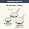 imageGreenPan Reserve Hard Anodized Healthy Ceramic Nonstick 8quot 10quot and 12quot 3 Piece Frying Pan Skillet Set Gold Handle Induction PFASFree Dishwasher Safe Oven Safe Twilight BlueTwilight Blue