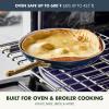 imageGreenPan Reserve Hard Anodized Healthy Ceramic Nonstick 8quot 10quot and 12quot 3 Piece Frying Pan Skillet Set Gold Handle Induction PFASFree Dishwasher Safe Oven Safe Twilight BlueTwilight Blue