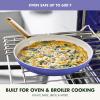 imageGreenPan Reserve Hard Anodized Healthy Ceramic Nonstick 8quot 10quot and 12quot 3 Piece Frying Pan Skillet Set Gold Handle PFASFree Dishwasher Safe Oven Safe TaupePeriwinkle