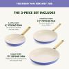 imageGreenPan Reserve Hard Anodized Healthy Ceramic Nonstick 8quot 10quot and 12quot 3 Piece Frying Pan Skillet Set Gold Handle PFASFree Dishwasher Safe Oven Safe TaupePeriwinkle