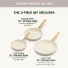 imageGreenPan Reserve Hard Anodized Healthy Ceramic Nonstick 8quot 10quot and 12quot 3 Piece Frying Pan Skillet Set Gold Handle PFASFree Dishwasher Safe Oven Safe TaupeTaupe