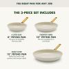 imageGreenPan Reserve Hard Anodized Healthy Ceramic Nonstick 8quot 10quot and 12quot 3 Piece Frying Pan Skillet Set Gold Handle PFASFree Dishwasher Safe Oven Safe TaupeCream White