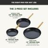 imageGreenPan Reserve Hard Anodized Healthy Ceramic Nonstick 8quot 10quot and 12quot 3 Piece Frying Pan Skillet Set Gold Handle PFASFree Dishwasher Safe Oven Safe TaupeBlack