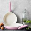 imageGreenPan Rio Hard Anodized Healthy Ceramic Nonstick 7quot 95quot and 11quot 3 Piece Frying Pan Skillet Set Soft Grip Handle PFASFree Dishwasher Safe Oven Safe Oxford BluePink