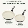 imageGreenPan Rio Hard Anodized Healthy Ceramic Nonstick 7quot 95quot and 11quot 3 Piece Frying Pan Skillet Set Soft Grip Handle PFASFree Dishwasher Safe Oven Safe Oxford BlueBlack