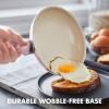 imageGreenPan Rio Hard Anodized Healthy Ceramic Nonstick 7quot 95quot and 11quot 3 Piece Frying Pan Skillet Set Soft Grip Handle PFASFree Dishwasher Safe Oven Safe Oxford BluePink