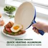 imageGreenPan Rio Healthy Ceramic Nonstick 8quot Frying Pan Skillet and Silicone Spatula Set Soft Grip Handle Breaktfast Meal Set PFASFree Dishwasher Safe Oven Safe RedOxford Blue