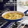 imageGreenPan Rio Healthy Ceramic Nonstick 8quot Frying Pan Skillet and Silicone Spatula Set Soft Grip Handle Breaktfast Meal Set PFASFree Dishwasher Safe Oven Safe RedOxford Blue