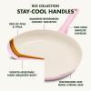 imageGreenPan Rio Healthy Ceramic Nonstick 8quot Frying Pan Skillet and Silicone Spatula Set Soft Grip Handle Breaktfast Meal Set PFASFree Dishwasher Safe Oven Safe RedPink