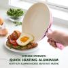 imageGreenPan Rio Healthy Ceramic Nonstick 8quot Frying Pan Skillet and Silicone Spatula Set Soft Grip Handle Breaktfast Meal Set PFASFree Dishwasher Safe Oven Safe RedPink