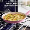 imageGreenPan Rio Healthy Ceramic Nonstick 8quot Frying Pan Skillet and Silicone Spatula Set Soft Grip Handle Breaktfast Meal Set PFASFree Dishwasher Safe Oven Safe RedPink