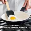 imageGreenPan Rio Healthy Ceramic Nonstick 8quot Frying Pan Skillet and Silicone Spatula Set Soft Grip Handle Breaktfast Meal Set PFASFree Dishwasher Safe Oven Safe RedBlack
