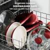 imageGreenPan Rio Healthy Ceramic Nonstick 8quot Frying Pan Skillet and Silicone Spatula Set Soft Grip Handle Breaktfast Meal Set PFASFree Dishwasher Safe Oven Safe RedRed
