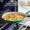 imageGreenPan Rio Healthy Ceramic Nonstick 8quot Frying Pan Skillet and Silicone Spatula Set Soft Grip Handle Breaktfast Meal Set PFASFree Dishwasher Safe Oven Safe RedTurquoise