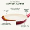 imageGreenPan Rio Healthy Ceramic Nonstick 8quot Frying Pan Skillet and Silicone Spatula Set Soft Grip Handle Breaktfast Meal Set PFASFree Dishwasher Safe Oven Safe RedRed