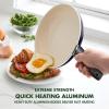 imageGreenPan Rio Healthy Ceramic Nonstick 8quot Frying Pan Skillet and Silicone Spatula Set Soft Grip Handle Breaktfast Meal Set PFASFree Dishwasher Safe Oven Safe RedBlack