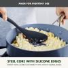 imageGreenPan Silicone Slotted Spoon Cooking Kitchen Utensil Mixing Stirring Serving Flexible Rubber Nonstick Cookware Rigid Steel Core HeatResistant AntiSlip Handle BPAFree Dishwasher Safe RedCharcoal Gray
