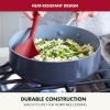 imageGreenPan Silicone Slotted Spoon Cooking Kitchen Utensil Mixing Stirring Serving Flexible Rubber Nonstick Cookware Rigid Steel Core HeatResistant AntiSlip Handle BPAFree Dishwasher Safe RedRed