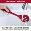 imageGreenPan Silicone Slotted Spoon Cooking Kitchen Utensil Mixing Stirring Serving Flexible Rubber Nonstick Cookware Rigid Steel Core HeatResistant AntiSlip Handle BPAFree Dishwasher Safe RedRed