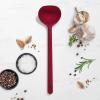 imageGreenPan Silicone Slotted Spoon Cooking Kitchen Utensil Mixing Stirring Serving Flexible Rubber Nonstick Cookware Rigid Steel Core HeatResistant AntiSlip Handle BPAFree Dishwasher Safe RedRed