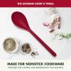 imageGreenPan Silicone Slotted Spoon Cooking Kitchen Utensil Mixing Stirring Serving Flexible Rubber Nonstick Cookware Rigid Steel Core HeatResistant AntiSlip Handle BPAFree Dishwasher Safe RedRed