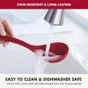 imageGreenPan Silicone Slotted Spoon Cooking Kitchen Utensil Mixing Stirring Serving Flexible Rubber Nonstick Cookware Rigid Steel Core HeatResistant AntiSlip Handle BPAFree Dishwasher Safe RedRed