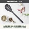 imageGreenPan Silicone Slotted Spoon Cooking Kitchen Utensil Mixing Stirring Serving Flexible Rubber Nonstick Cookware Rigid Steel Core HeatResistant AntiSlip Handle BPAFree Dishwasher Safe RedCharcoal Gray