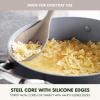 imageGreenPan Silicone Slotted Spoon Cooking Kitchen Utensil Mixing Stirring Serving Flexible Rubber Nonstick Cookware Rigid Steel Core HeatResistant AntiSlip Handle BPAFree Dishwasher Safe RedTaupe