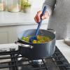 imageGreenPan Silicone Slotted Spoon Cooking Kitchen Utensil Mixing Stirring Serving Flexible Rubber Nonstick Cookware Rigid Steel Core HeatResistant AntiSlip Handle BPAFree Dishwasher Safe RedOxford Blue