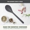 imageGreenPan Silicone Slotted Spoon Cooking Kitchen Utensil Mixing Stirring Serving Flexible Rubber Nonstick Cookware Rigid Steel Core HeatResistant AntiSlip Handle BPAFree Dishwasher Safe RedCharcoal Gray