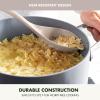 imageGreenPan Silicone Slotted Spoon Cooking Kitchen Utensil Mixing Stirring Serving Flexible Rubber Nonstick Cookware Rigid Steel Core HeatResistant AntiSlip Handle BPAFree Dishwasher Safe RedTaupe
