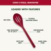 imageGreenPan Silicone Slotted Spoon Cooking Kitchen Utensil Mixing Stirring Serving Flexible Rubber Nonstick Cookware Rigid Steel Core HeatResistant AntiSlip Handle BPAFree Dishwasher Safe RedRed