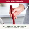imageGreenPan Silicone Slotted Spoon Cooking Kitchen Utensil Mixing Stirring Serving Flexible Rubber Nonstick Cookware Rigid Steel Core HeatResistant AntiSlip Handle BPAFree Dishwasher Safe RedRed