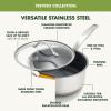 imageGreenPan Treviso 95 and 11 Frying Pan skillet Set NonToxic PFASFree Stainless Steel Ceramic Nonstick Coating Induction Suitable Multi Clad Pouring Rims Dishwasher ampamp Oven Safe to 60021 Quarts