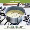 imageGreenPan Treviso 95 and 11 Frying Pan skillet Set NonToxic PFASFree Stainless Steel Ceramic Nonstick Coating Induction Suitable Multi Clad Pouring Rims Dishwasher ampamp Oven Safe to 60021 Quarts