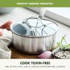 imageGreenPan Treviso 95 and 11 Frying Pan skillet Set NonToxic PFASFree Stainless Steel Ceramic Nonstick Coating Induction Suitable Multi Clad Pouring Rims Dishwasher ampamp Oven Safe to 60021 Quarts