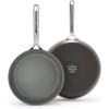 imageGreenPan GP5 Hard Anodized Healthy Ceramic Nonstick 95 ampamp 11 2 Piece Frying Pan Skillet SetHeavy Gauge Scratch ResistantStayFlat Surface Induction Mirror Finish HandleOven SafePFASFree BlueCocoa