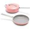 imageGreenPan Nova 10 Frying Pan Skillet and 437QT Saut Pan with Lid Oprahs Favorite Things 2024 PFASFree Ceramic Nonstick Induction Suitable Sear Fry Broil Dishwasher ampamp Oven Safe Deep TealCoral