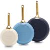 imageGreenPan Reserve Hard Anodized Healthy Ceramic Nonstick 8quot 10quot and 12quot 3 Piece Frying Pan Skillet Set Gold Handle PFASFree Dishwasher Safe Oven Safe TaupeMixed