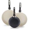 imageGreenPan Rio Hard Anodized Healthy Ceramic Nonstick 7quot 95quot and 11quot 3 Piece Frying Pan Skillet Set Soft Grip Handle PFASFree Dishwasher Safe Oven Safe Oxford BlueBlack
