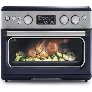imageGreenPan 13in1 Elite Countertop Convection Oven ampamp Air Fryer PFASFree Ceramic Tray ampamp Pizza Pan Adjustable Racks Multifunction Presets Toaster Bake Broil Roast Proof Dehydrate Oxford BlueOxford Blue