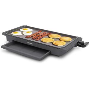imageGreenPan Advanced 12 X 15 Electric Skillet with Lid 7QT Capacity for Family Meals Healthy Ceramic Nonstick PFASFree Coating Fry Saut Steam Simmer Sear Stir Fry Dishwasher Safe ClayGraphite