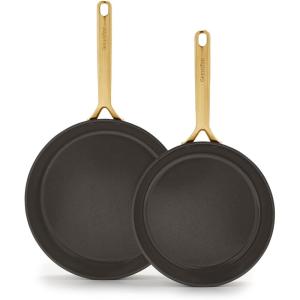 imageGreenPan GP5 Hard Anodized Healthy Ceramic Nonstick 95 ampamp 11 2 Piece Frying Pan Skillet SetHeavy Gauge Scratch ResistantStayFlat Surface Induction Mirror Finish HandleOven SafePFASFree BlueBlack