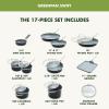 imageGreenPan 12 Piece Nonstick Swift Cookware Set Ceramic PFASFree Pots ampamp Pans with Lids Dishwasher ampamp OvenBroiler Safe to 600F Kitchen Cooking Set Sauce Saute Stock Frying Pans CreamGray